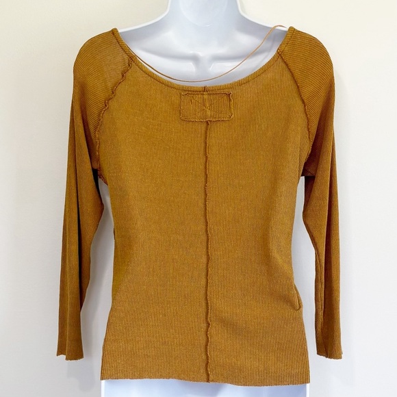 We The Free Scoop Neck Long Sleeve Top Womens Large - Picture 2 of 6